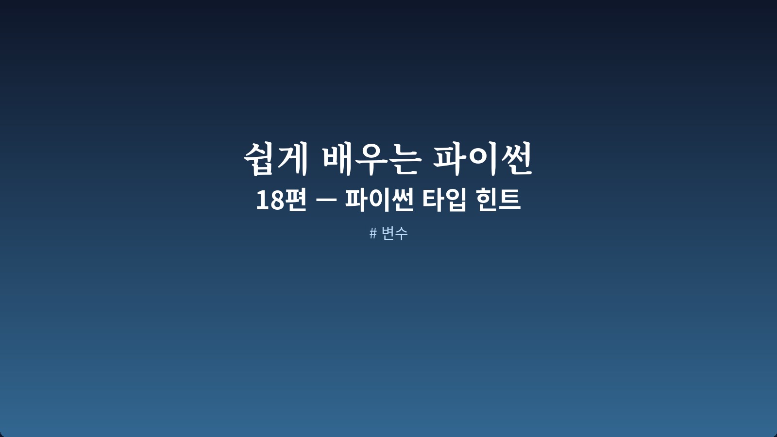 def avg(nums: list[int]) -> float 같은 타입 힌트 코드 화면