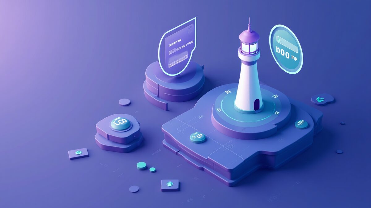 Lighthouse 성능 점수와 Web Vitals 컨셉 일러스트